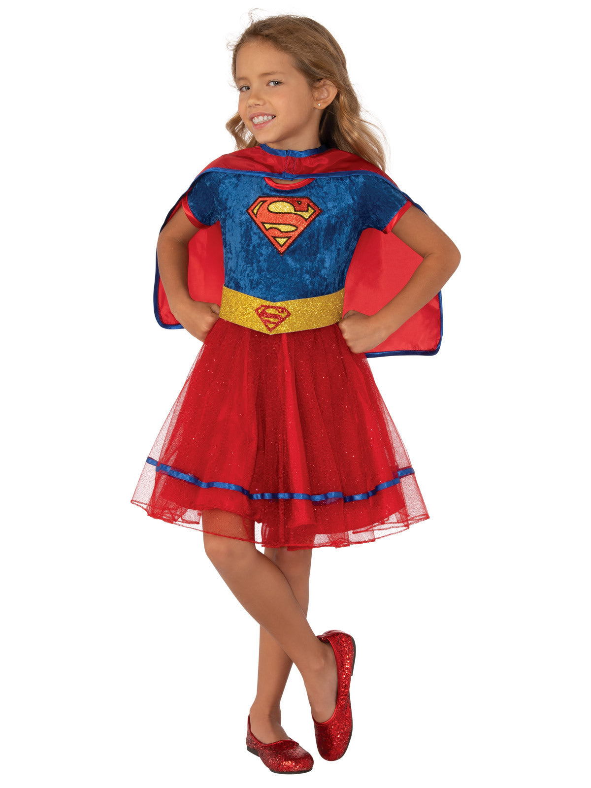 DC Comics Supergirl Deluxe Tutu Dress Up Halloween Party Costume Size M