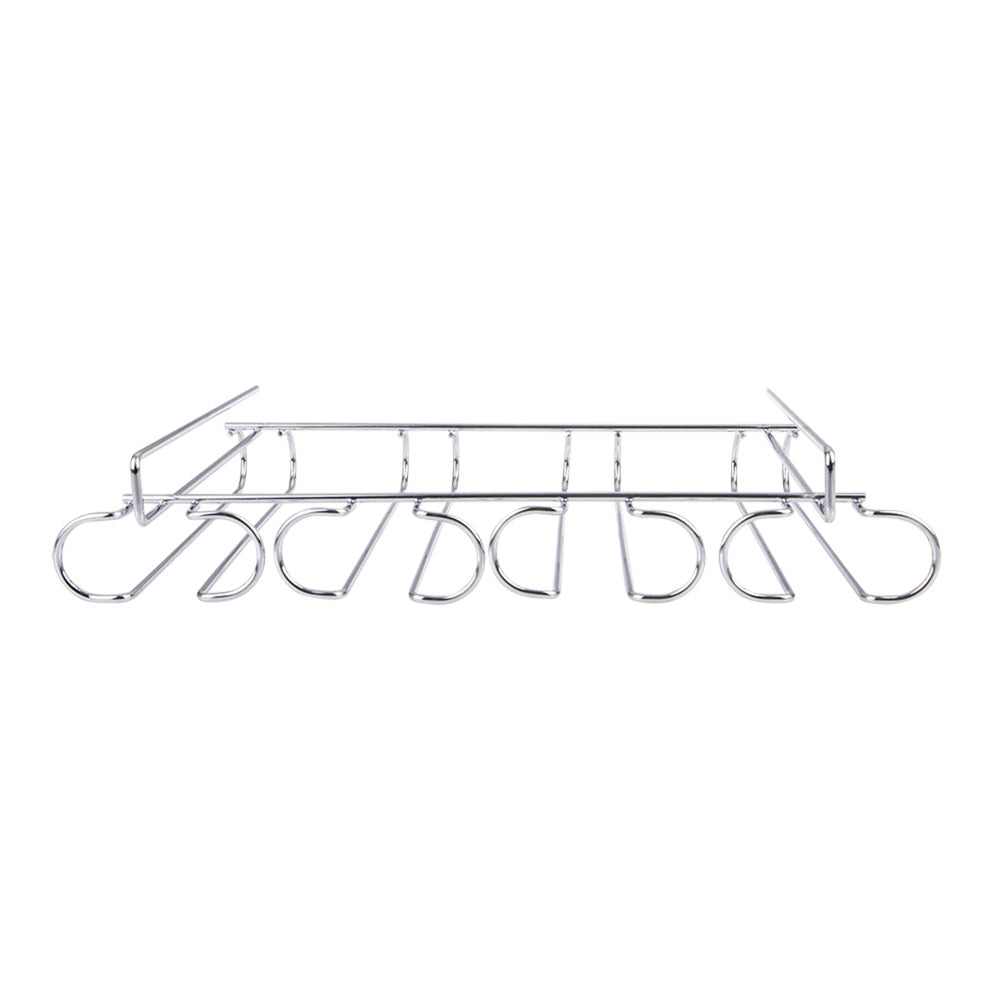 Bartender Chrome Plate Undershelf 4-Rail Stemware Rack Organiser Silver (2 Pack) — image 2