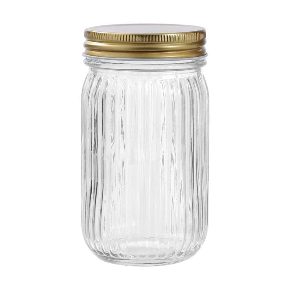 Lemon and Lime 6pc Lemon and Lime Roma Ribbed Conserve Jar 450ml Food Safe Kitchenware (6 Pack) — image 7
