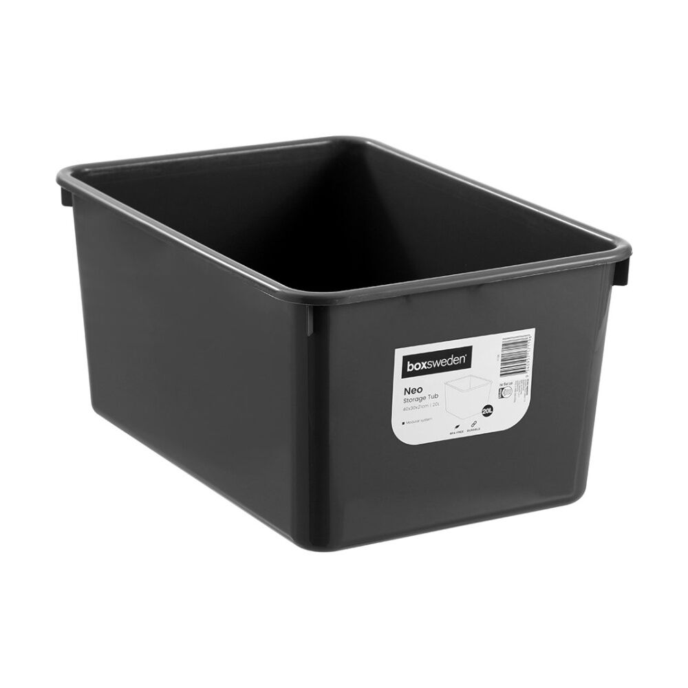 Boxsweden Neo Storage Tub 40x30x21cm 20L Home Organisation Assorted