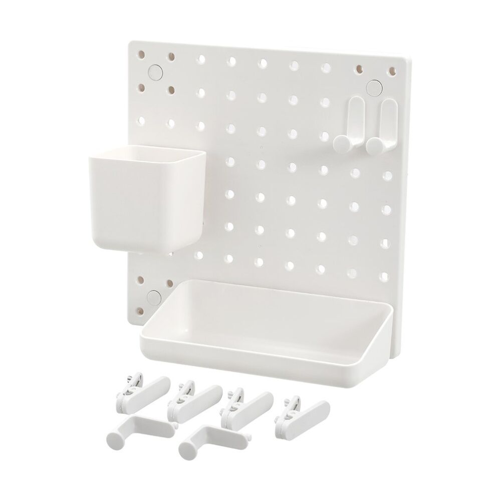 Boxsweden 11pc Home Wall Mount Pegboard Set Modular Durable Plastic — image 5