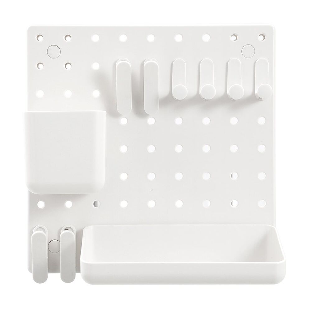 Boxsweden 11pc Home Wall Mount Pegboard Set Modular Durable Plastic — image 3