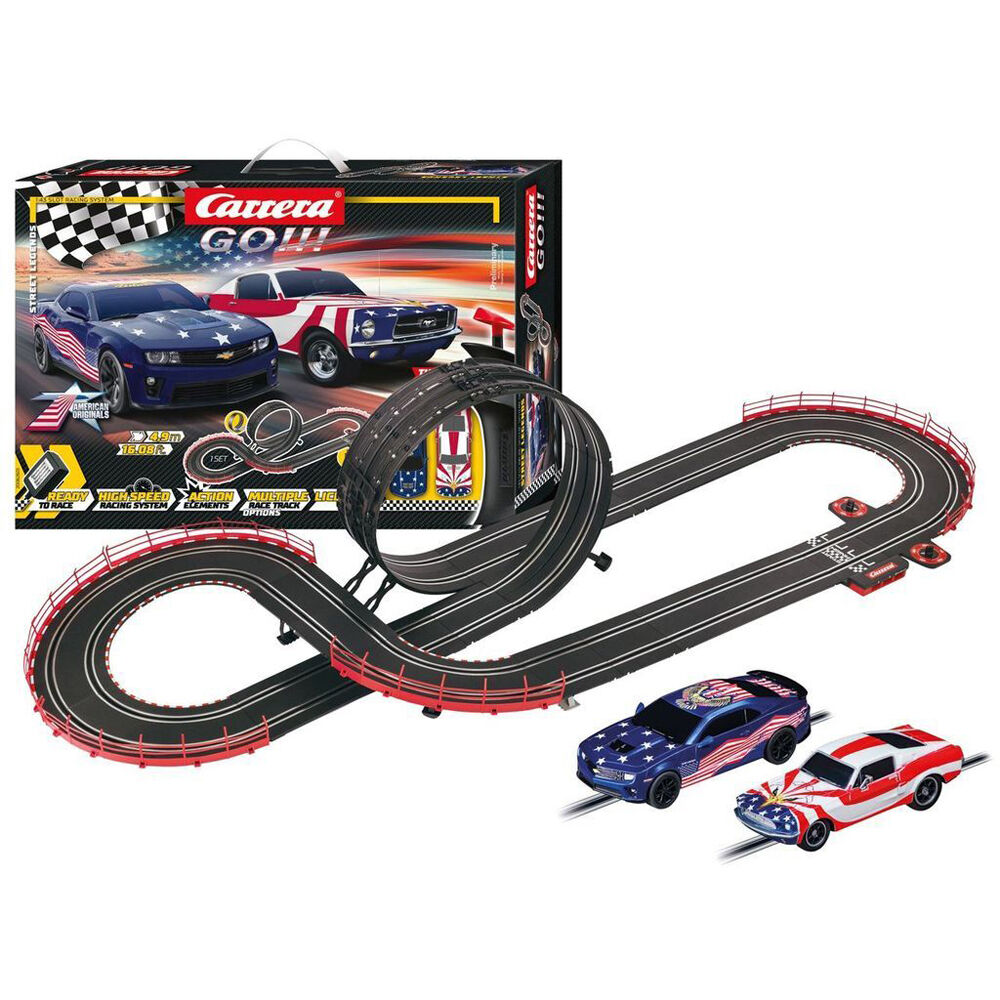 Carrera 4.9m Street Legends USA Racers Slot Car Race Track Set Kids Toy