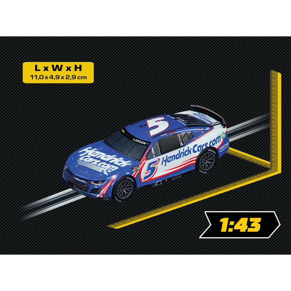 Carrera Nascar Camaro NextGen ZL1 Slot Car Blue Kyle Larson No5 1:43 Scale — image 3