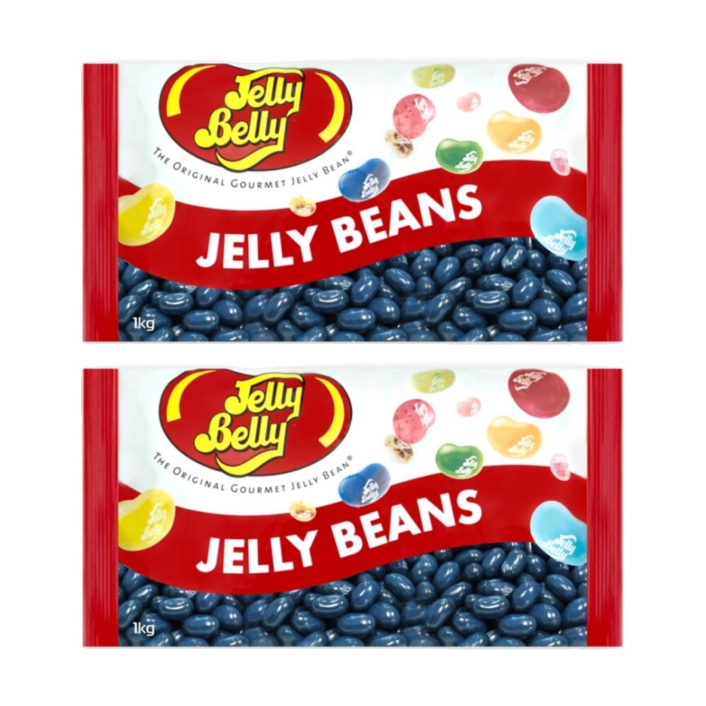Jelly Belly 1KG Bag Blueberry Flavoured Confectionery Candy/Lollies (2 Pack)