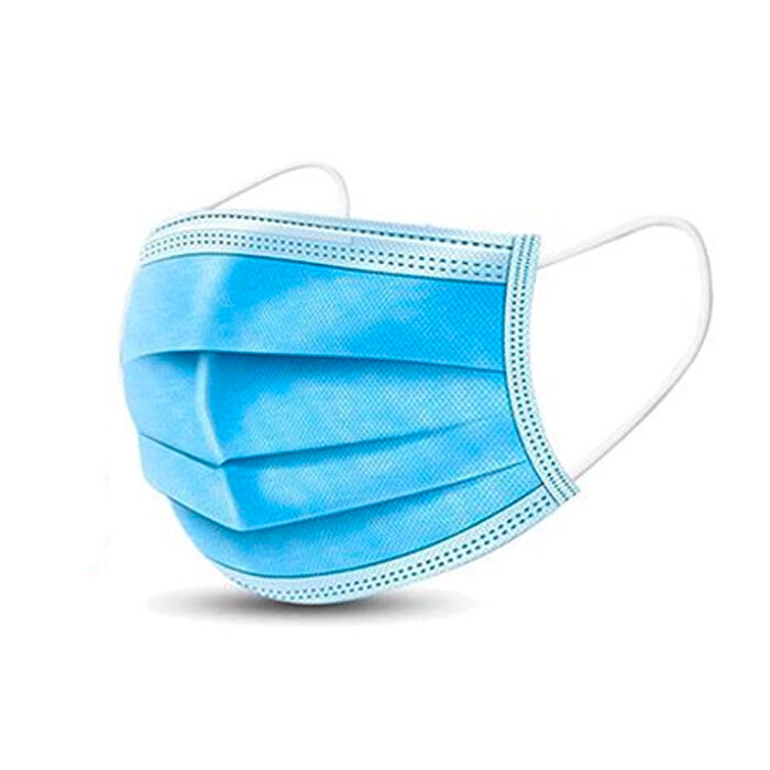 50pc Elastic Ear Loop Disposable Protective Face Mask/Mouth Cover 3-Ply Blue (6 Pack) — image 3