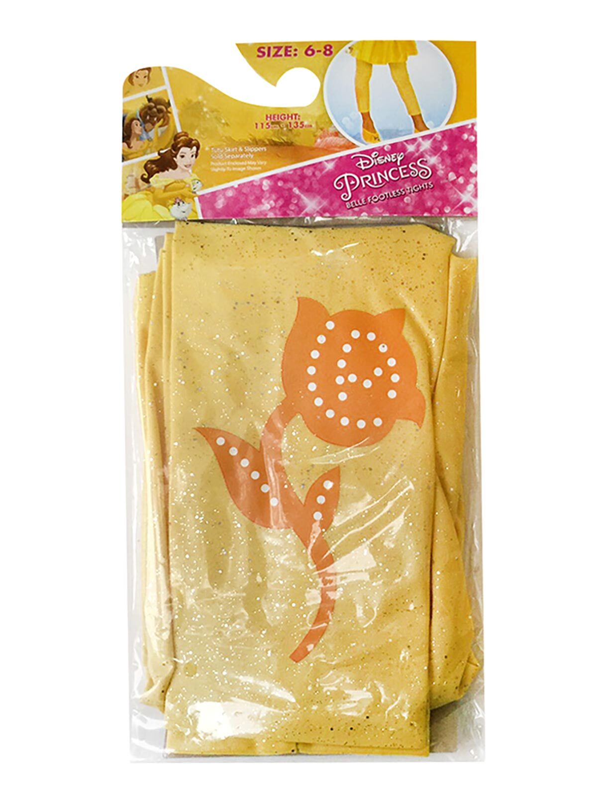 Rubies Disney Beauty and the Beast Belle Footless Girls US 9-11 Leggings Costume Yellow — image 4