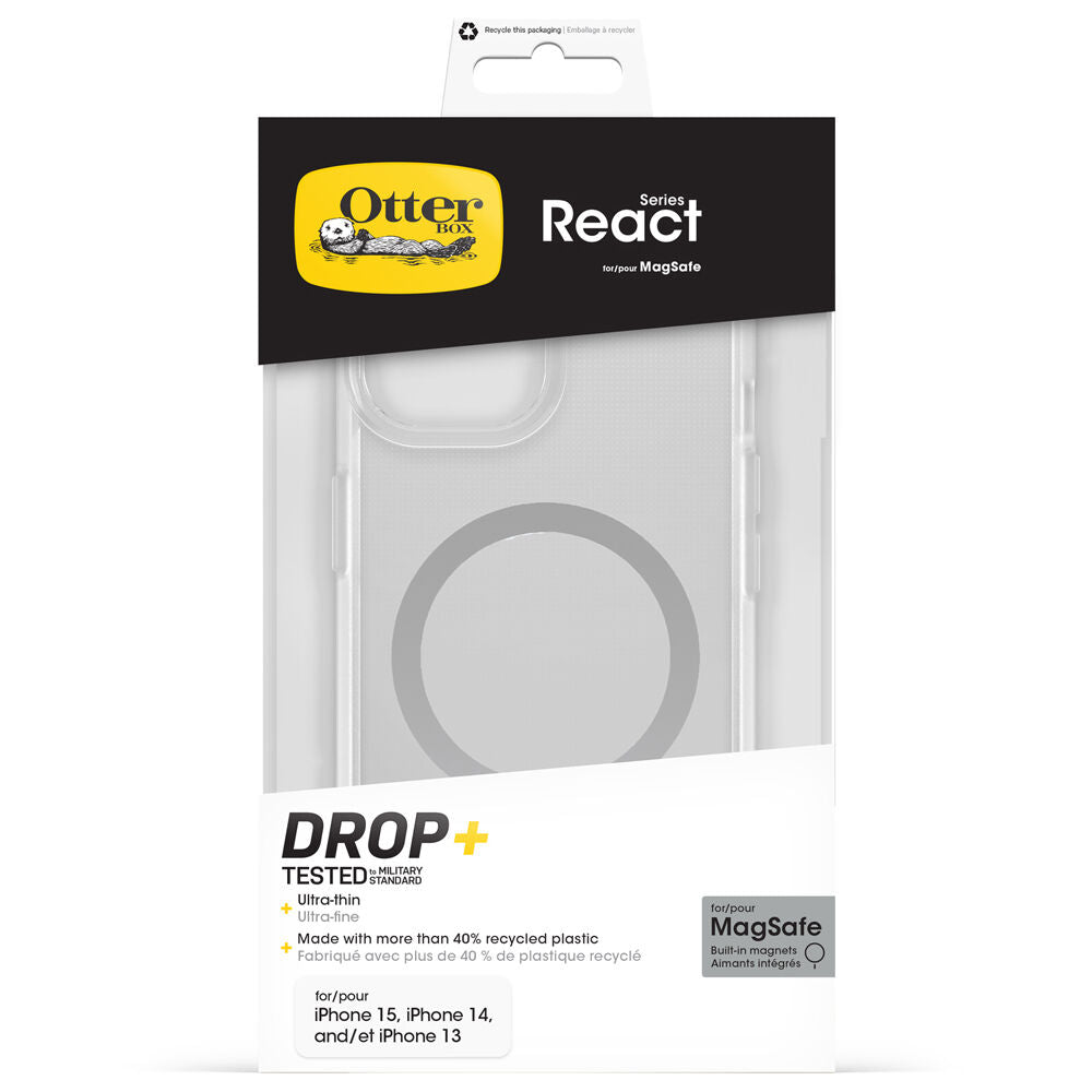 Otterbox React MagSafe Back Case Cover Protection For iPhone 16e/15/14/13 Clear — image 5