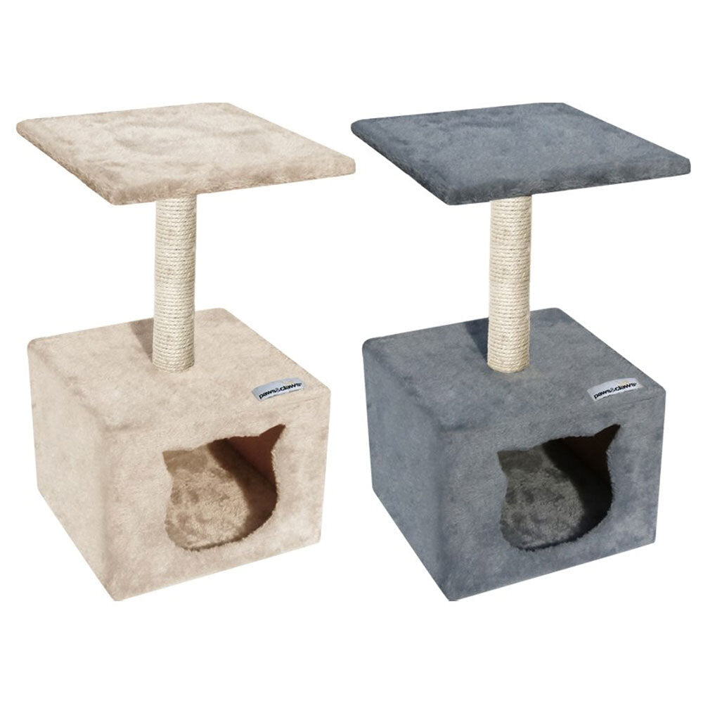 Paws and Claws 58cm Catsby Cats Sisal Scratching Platform Hideaway/Tower Asst. (2 Pack)