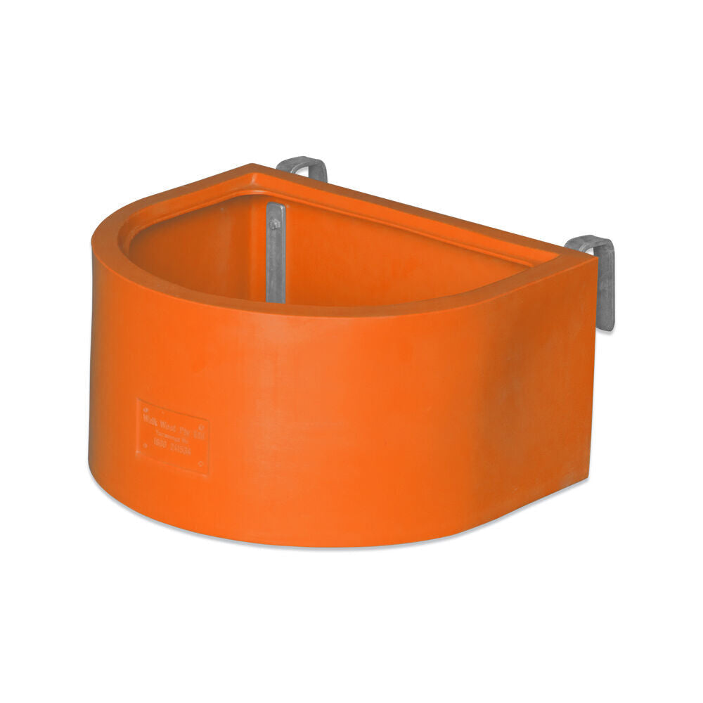 Agboss 45L Orange D Shape Horse Sables and Paddock Fence Feeder