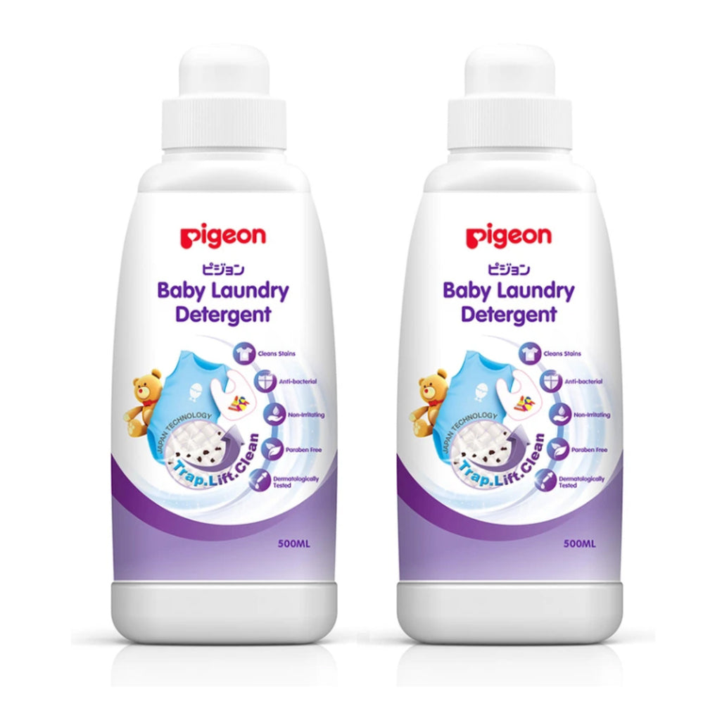 Pigeon 500ml Anti-bacterial Baby Laundry Detergent Liquid Infant/Kids Clothes (2 Pack)
