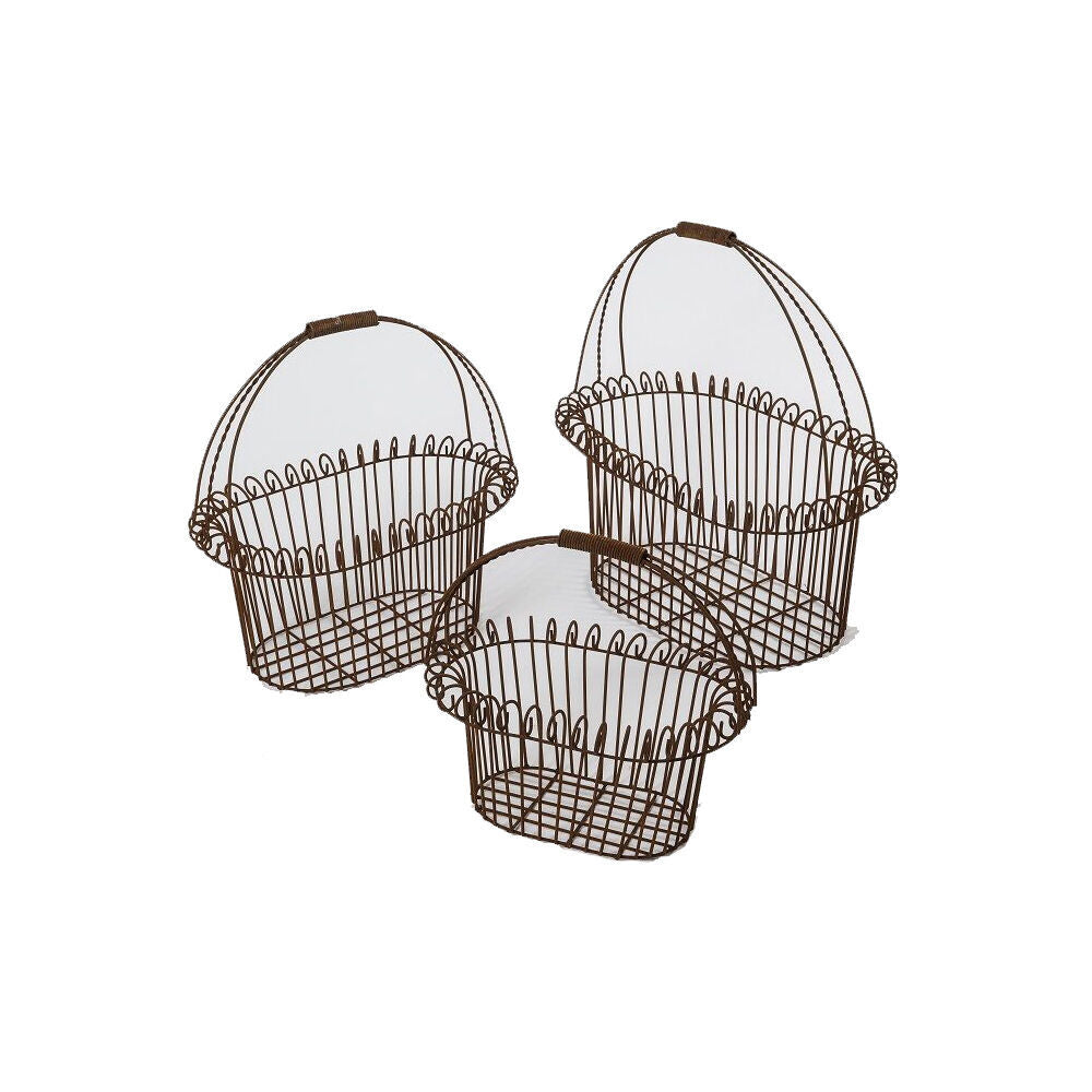 7896-3pc-a-fresco-metal-wire-outdoor-storage-garden-patio-basket-set