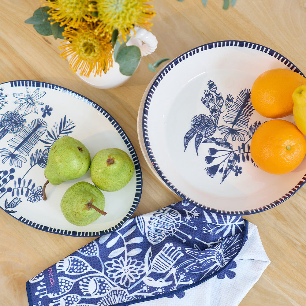 Annabel Trends 35.5cm Navy Natives Ceramic Food Serving Platter Dish — image 4