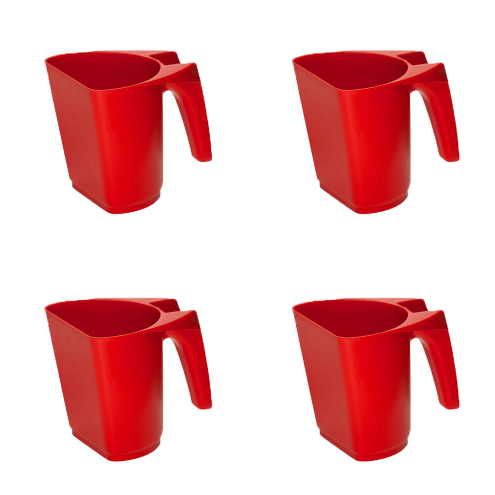 Agboss Pet and Livestock Plastic Food Scoop FeedMaxx 0.5kg Red (4 Pack)