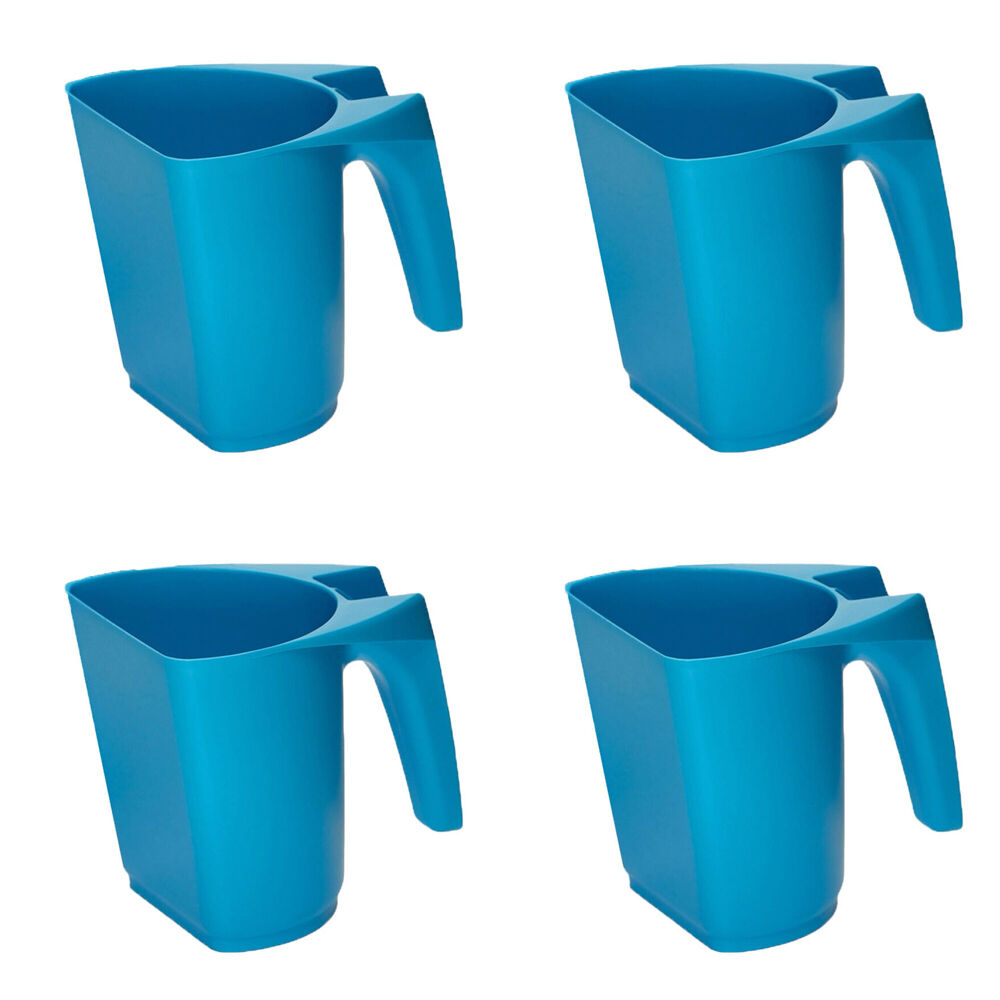 Agboss Pet and Livestock Plastic Food Scoop FeedMaxx 1kg Aqua (4 Pack)