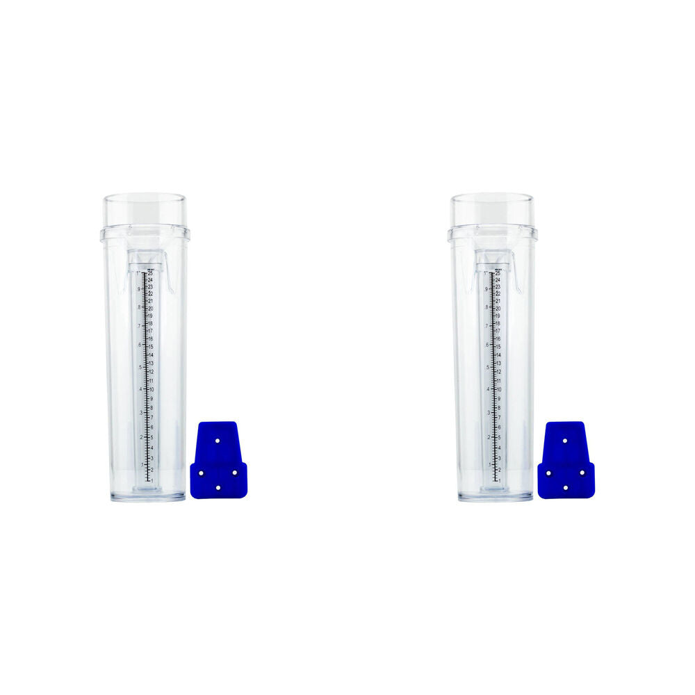 Agboss RainMaxx Accurate Rain Gauge Measuring Tool 280mm Clear (2 Pack)