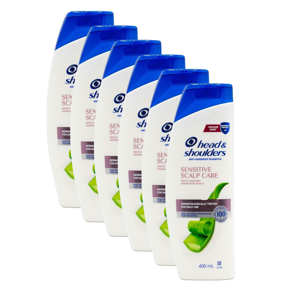 Head & Shoulders Anti-Dandruff Shampoo 400ml Sensitive Scalp Hair Care (6 Pack)