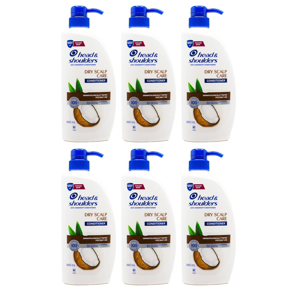 Head & Shoulders Anti Dandruff Conditioner 660ml Dry Scalp Hair Care (6 Pack)