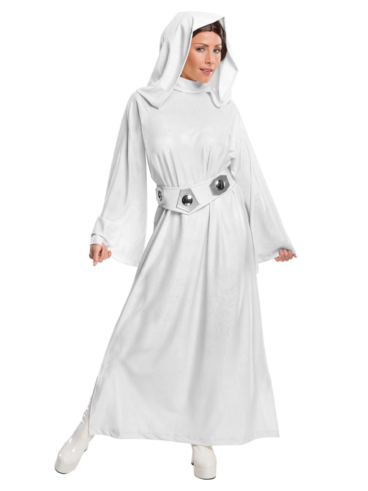 Star Wars Princess Leia Hooded Deluxe Womens Fancy Dress Up Costume Size L