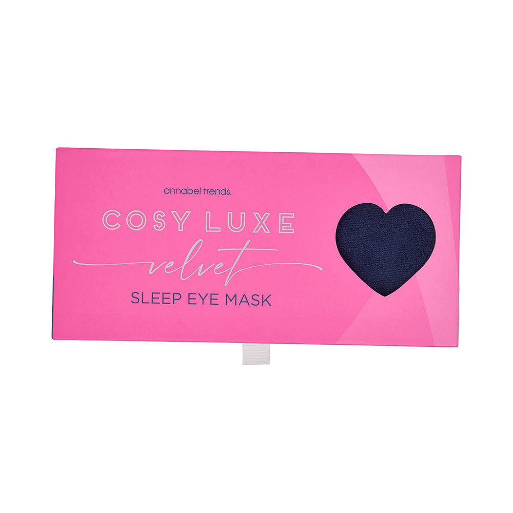 Annabel Trends Sapphire Blue Velvet Cosy Luxe Travel Sleeping Eye Mask — image 5