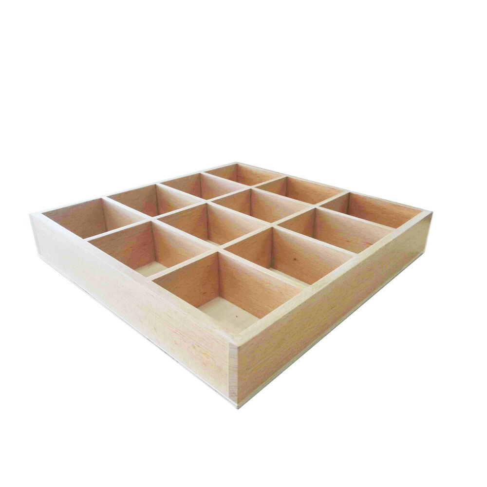 Vivaio Wooden Box for Paints Tray Painting & Arts Kids/Children - 3y+ (12 Pieces)