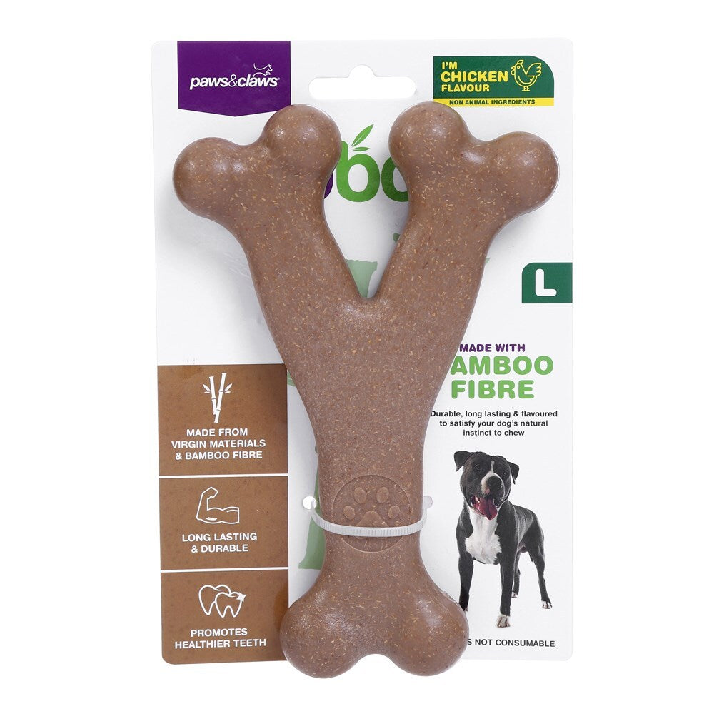 Paws and Claws BooBone Large Wishbone/Medium T-Bone/Large Chew Toy Assorted (3 Pack) — image 2