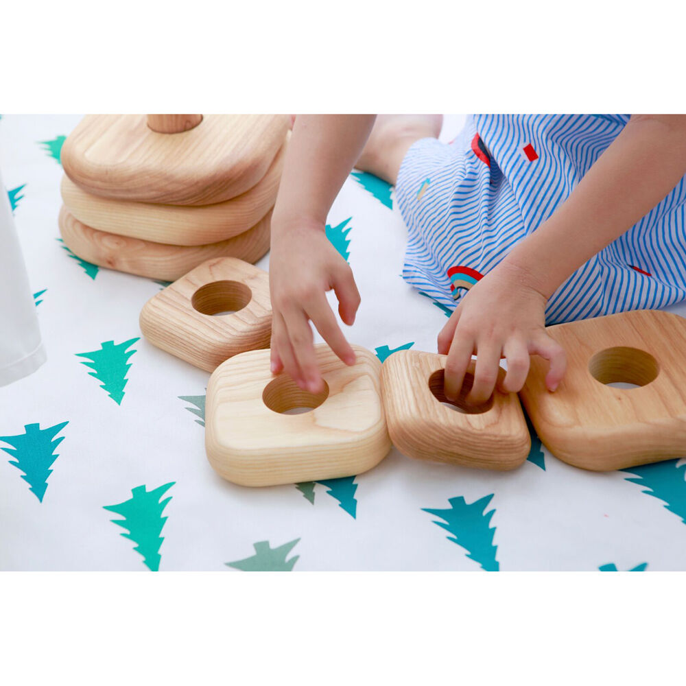 Vivaio Stacking Tower Square Wooden Educational Toy Stacker Children/Kids - 3y+ — image 2