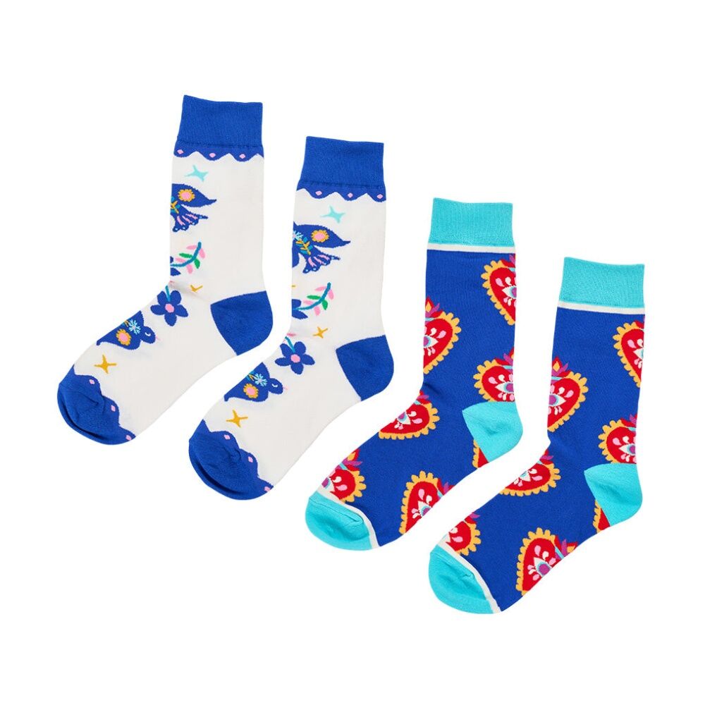 Annabel Trends Multi Design Women's Socks Set w/ Box Size 7-9 Fiesta Vibes (2 Pieces) — image 2