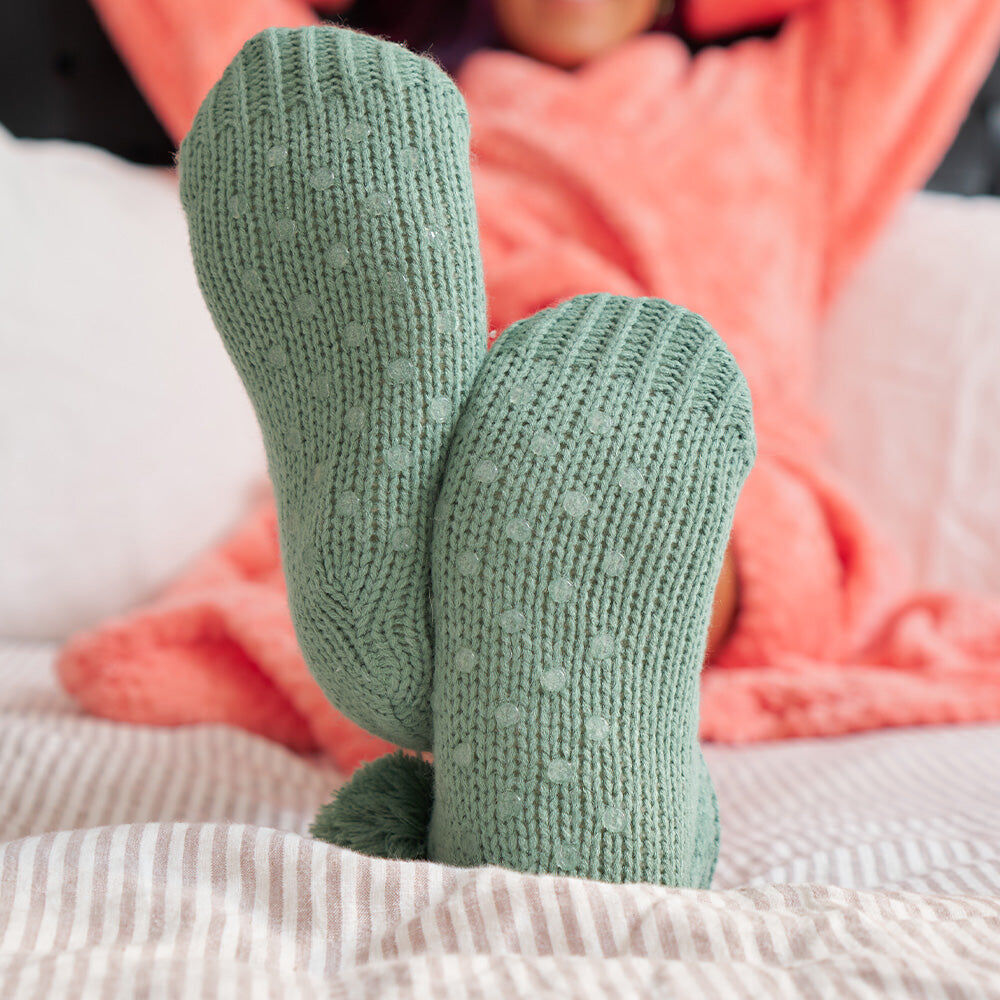 Annabel Trends One w Pom Bedroom Slouchy Slip-On Slippers — image 3