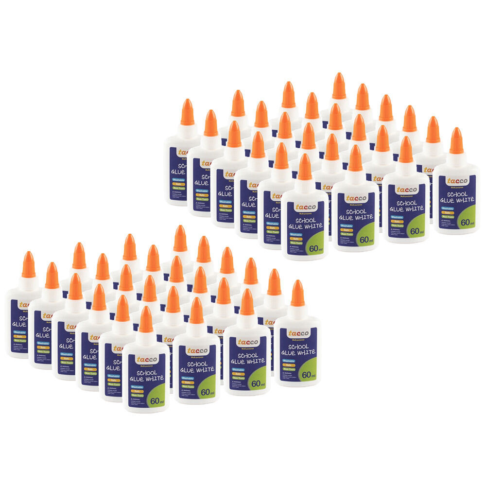 Tacco 24pc Tacco White School PVA Glue Craft Adhesive Art & Kids - 3y+ (2 Pack)