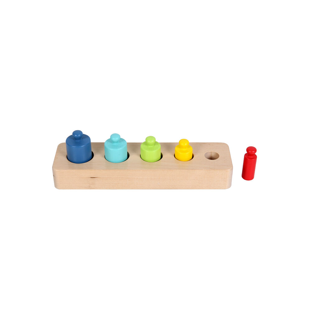 Educare 5Pc Cylinder Blocks Educational Toy Kids Sequencing Wooden Set