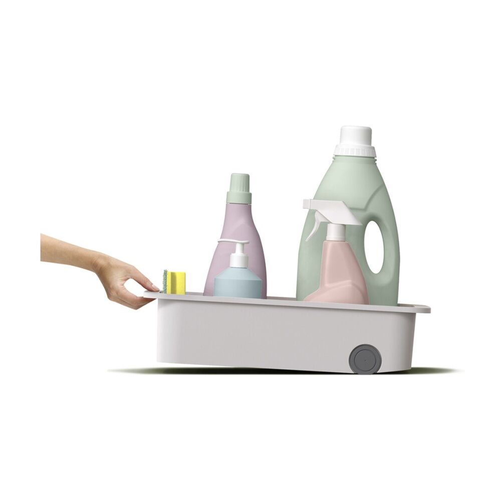 Joseph Joseph CupboardStore Large Caddy Storage Organiser Handle Wheels Stone — image 3