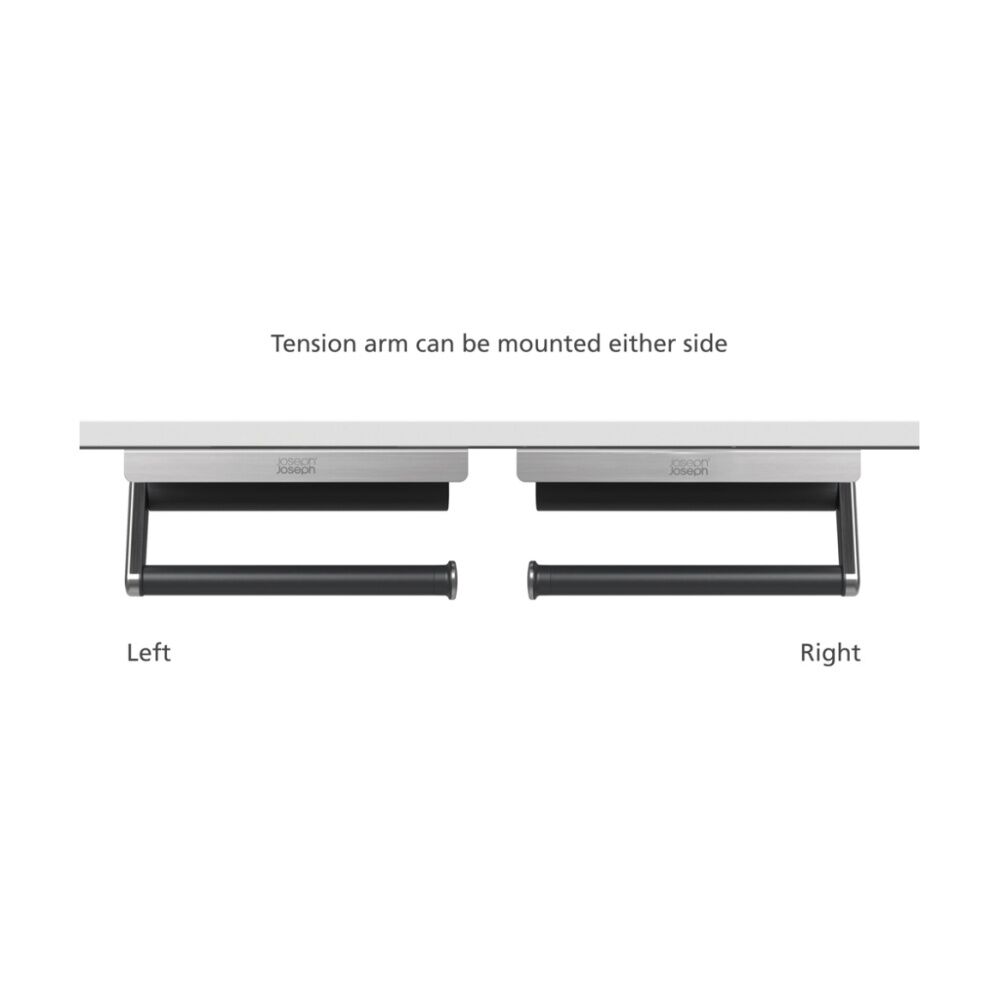 Joseph Joseph RollGrip Easy Tear Under Shelf Paper Towel Roll Holder Steel — image 4