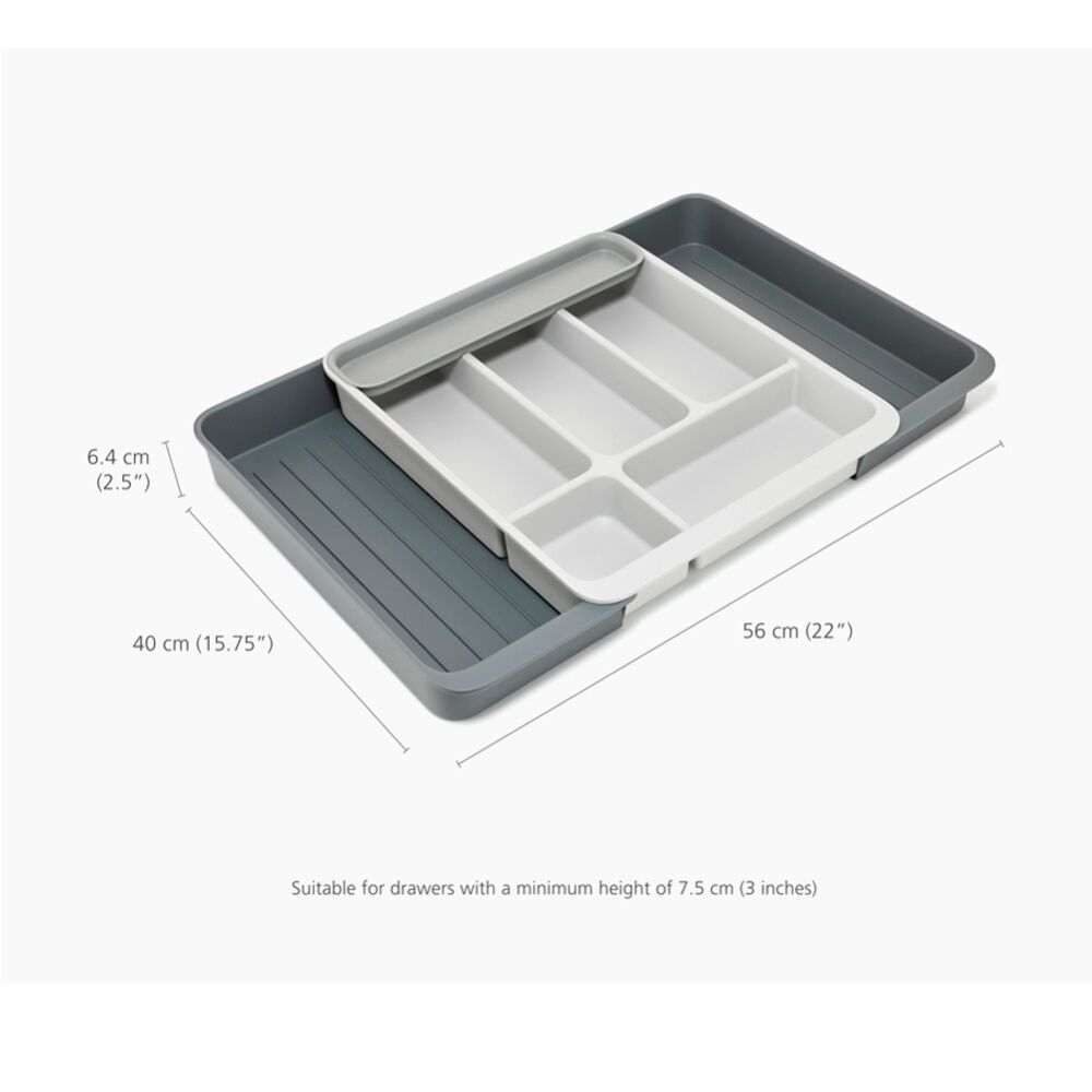 Joseph Joseph DrawerStore Expanding Cutlery Tray Kitchen Storage Organiser Stone — image 7