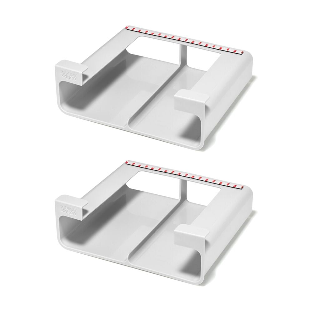 Joseph Joseph CupboardStore Under Shelf Foil Kitchen Storage Organizer Stone (2 Pack)