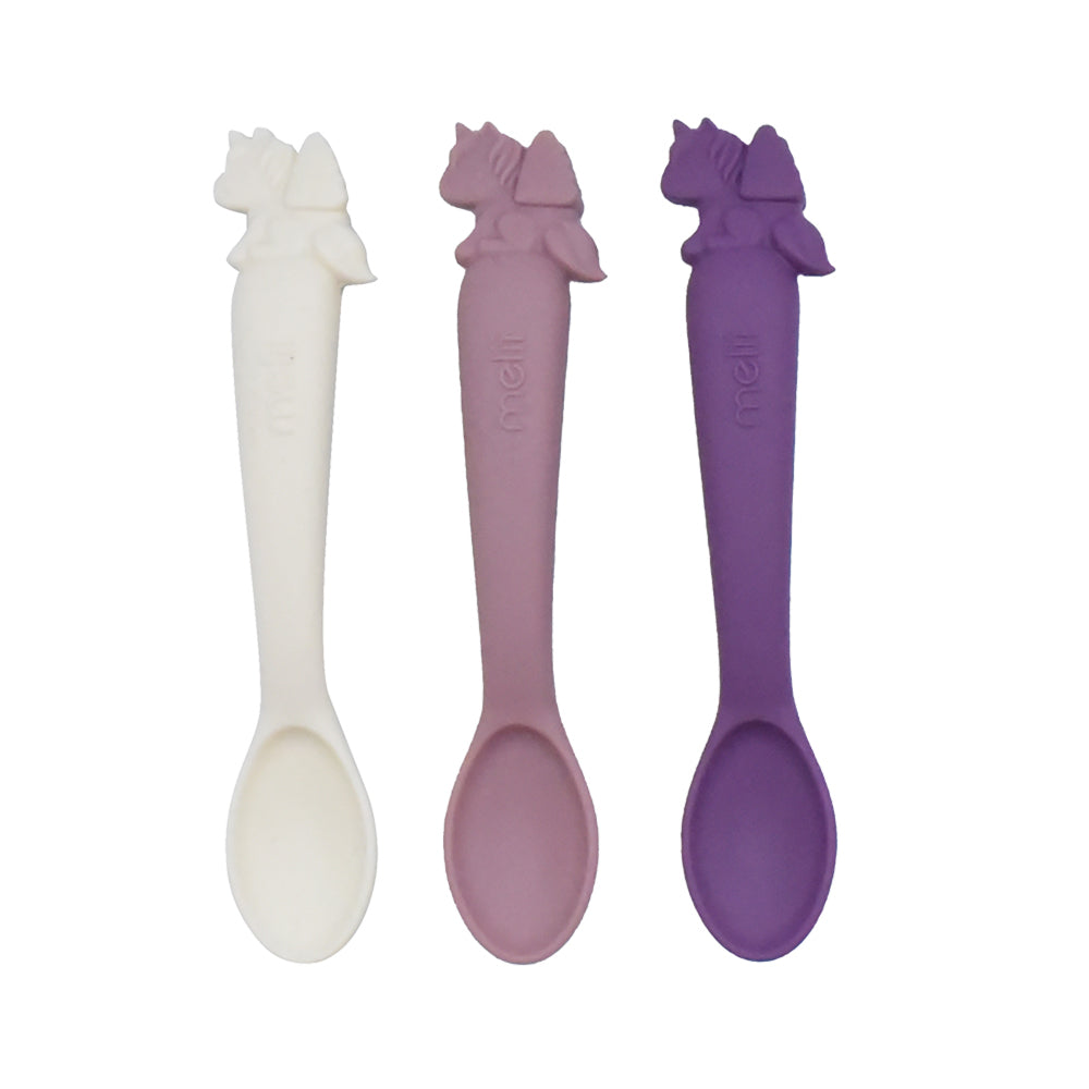 8510un-3pc-melii-luxe-silicone-baby-feeding-spoons-unicorn