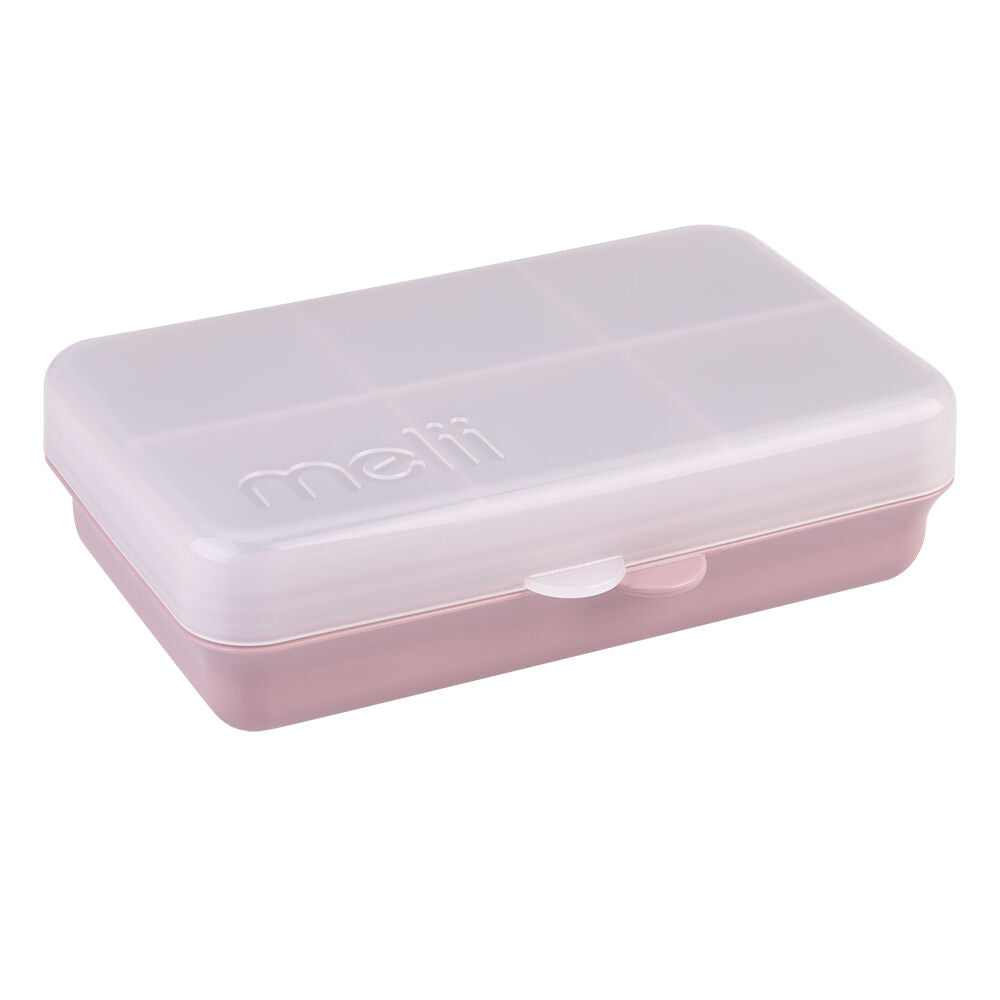 Melii Mini Luxe Snackle Box Food Storage Container w 6 Compartments — Pink