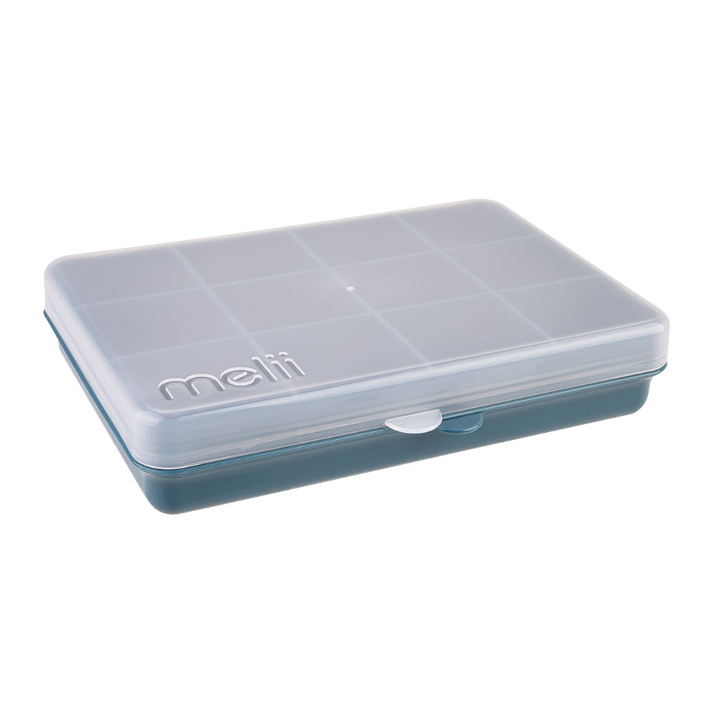 Melii Blue Luxe Snackle Box Food Storage Container w/ 12 Compartments 3y+
