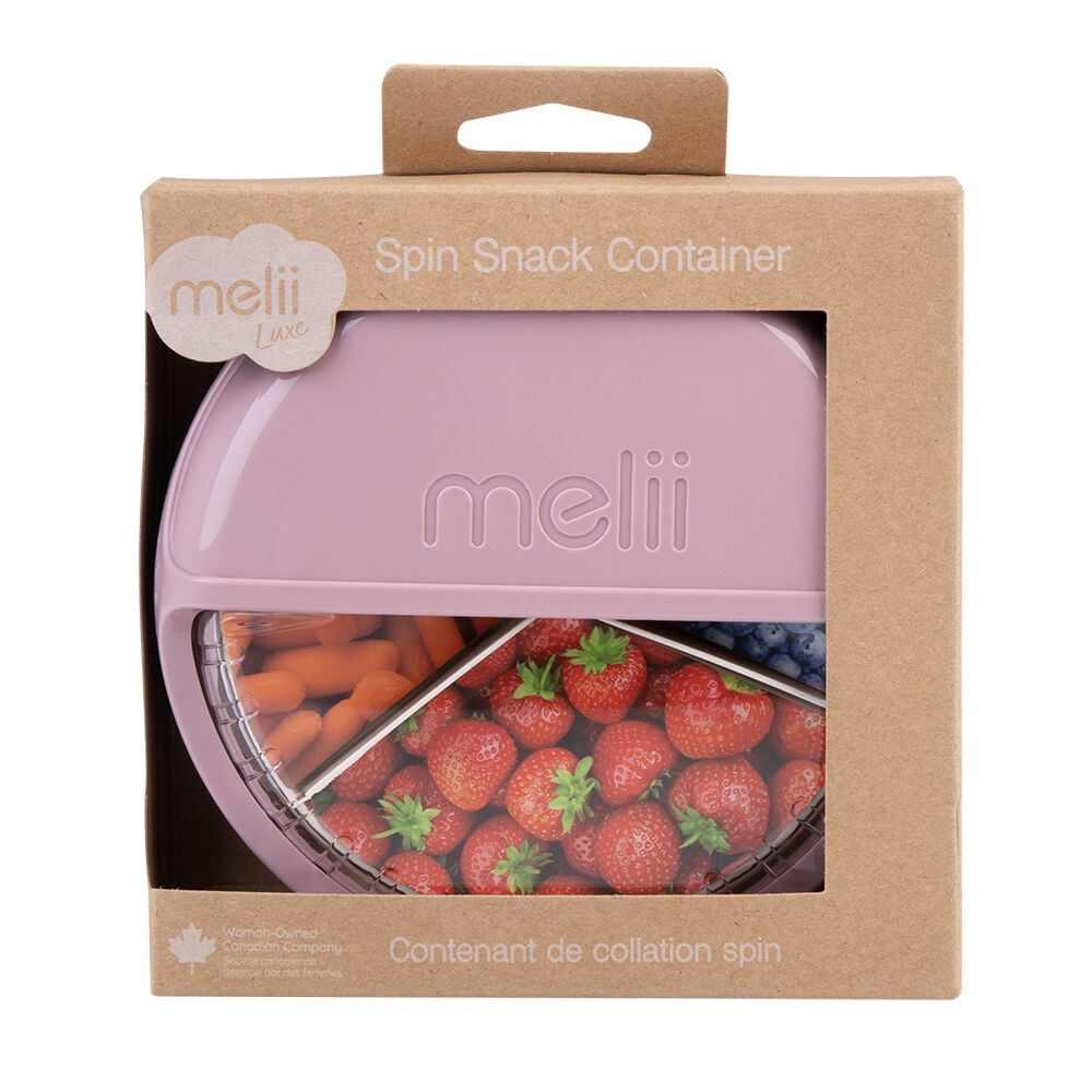 Melii 342ml Pink Luxe Round Spin Snack Container Food Storage Box 3y+ — image 3