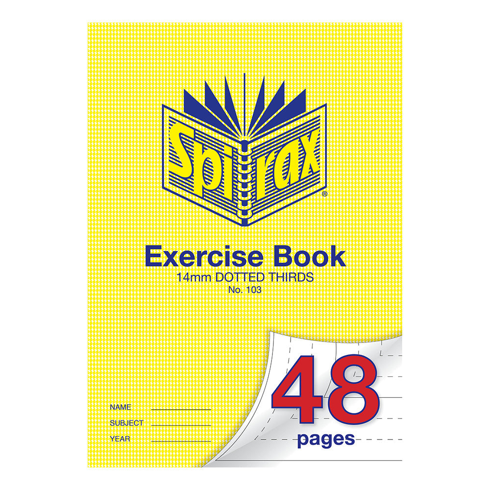 Spirax 70GSM 48 Pages A4 14mm Dotted Third No.103 Exercise Book/Notebook (5 Pack) — image 2