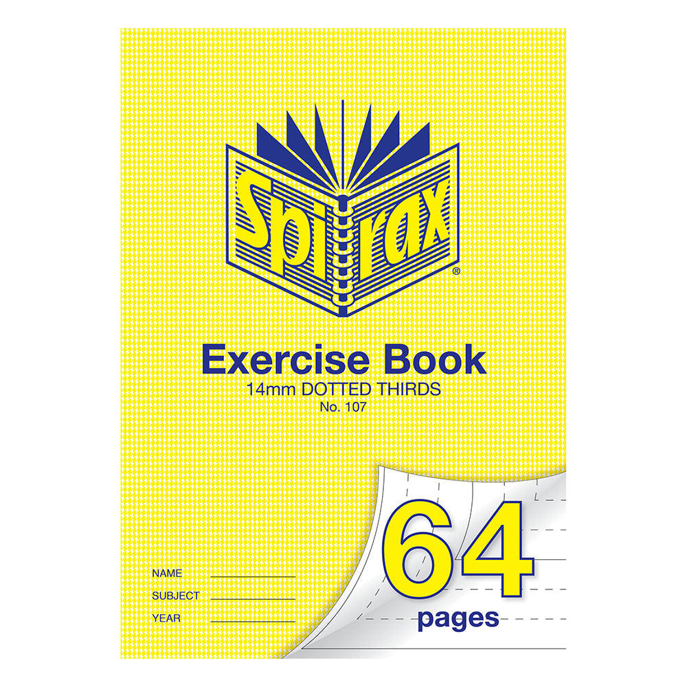 Spirax 70GSM 64 Pages A4 14mm Dotted Third No.107 Exercise Book/Notebook (10 Pack) — image 2