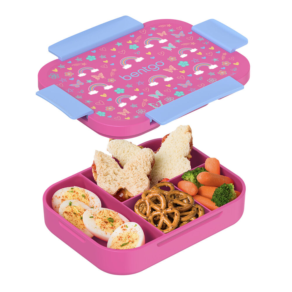 Bentgo 23.1x17.8x5.3cm Rainbows & Butterflies Kids Snap Go Printed Lunch Box — image 3