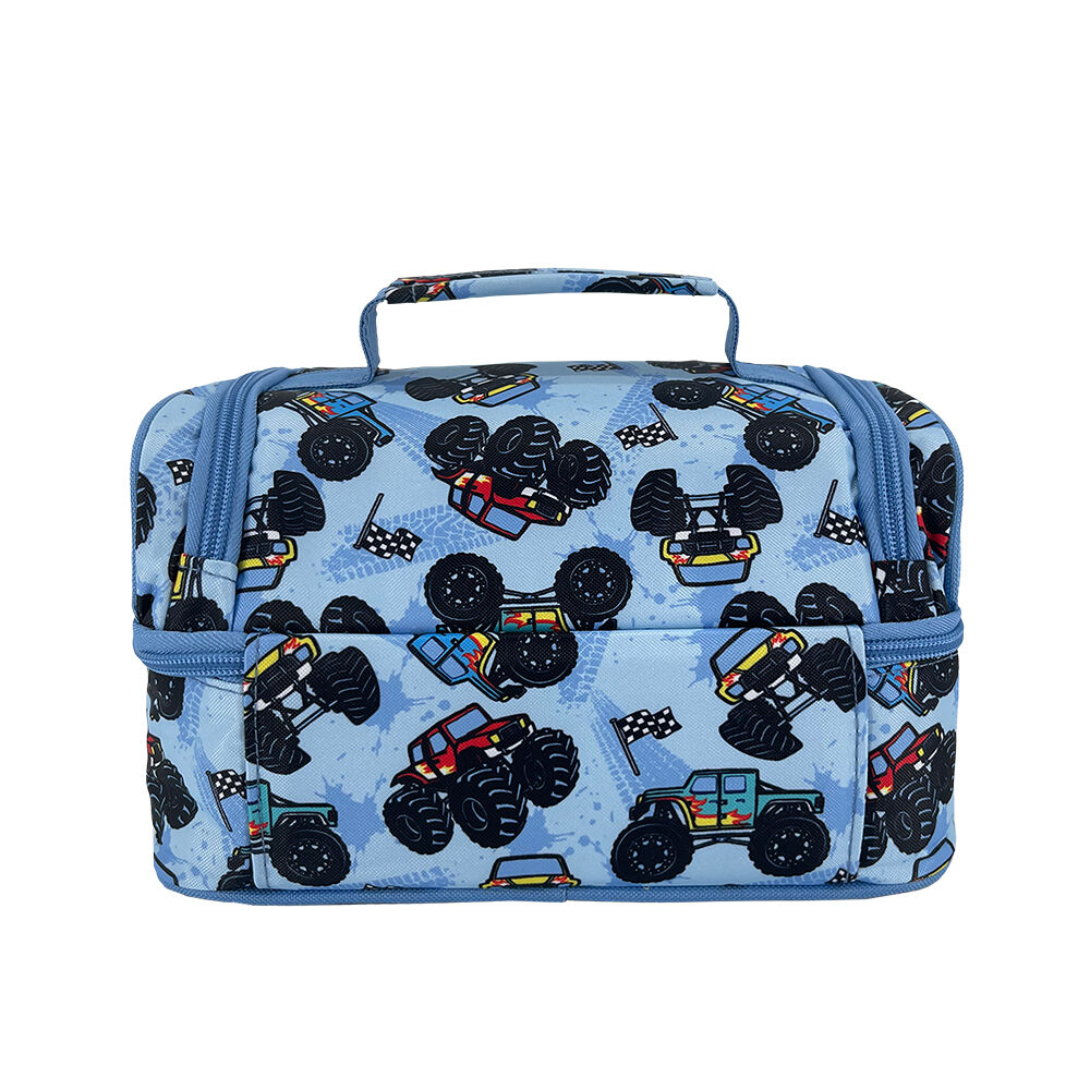 Sachi Style 235 Double Decker Lunch Bag 25.5x17x14cm Monster Trucks (2 Pack) — image 5