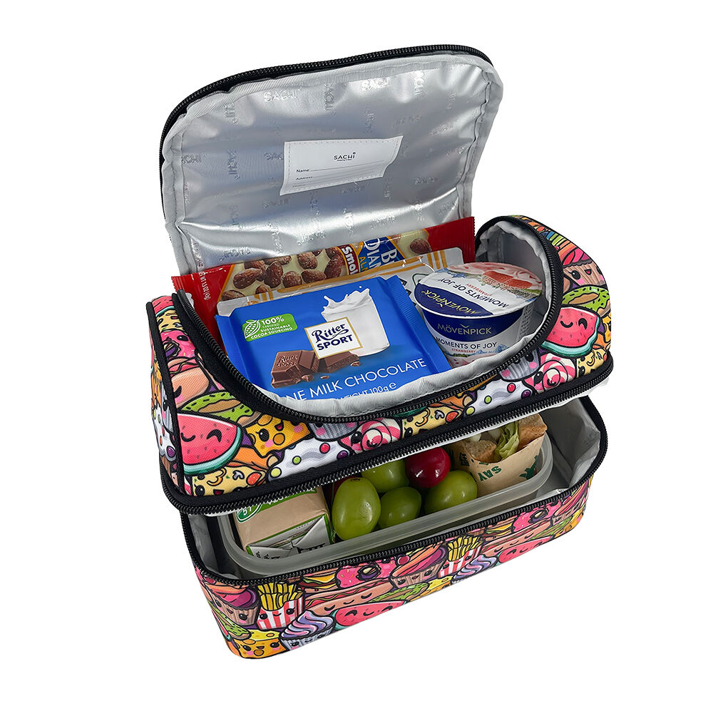 Sachi 25.5x17x14cm Squishies Style 235 Insulated Double Decker Lunch Bag — image 3