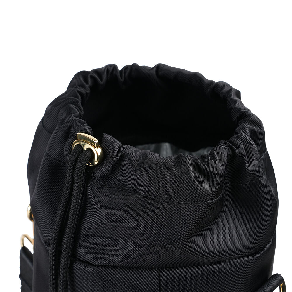 Sachi Black Deluxe Crossbody Insulated Bottle Bag w/ Adjustable Strap — image 7