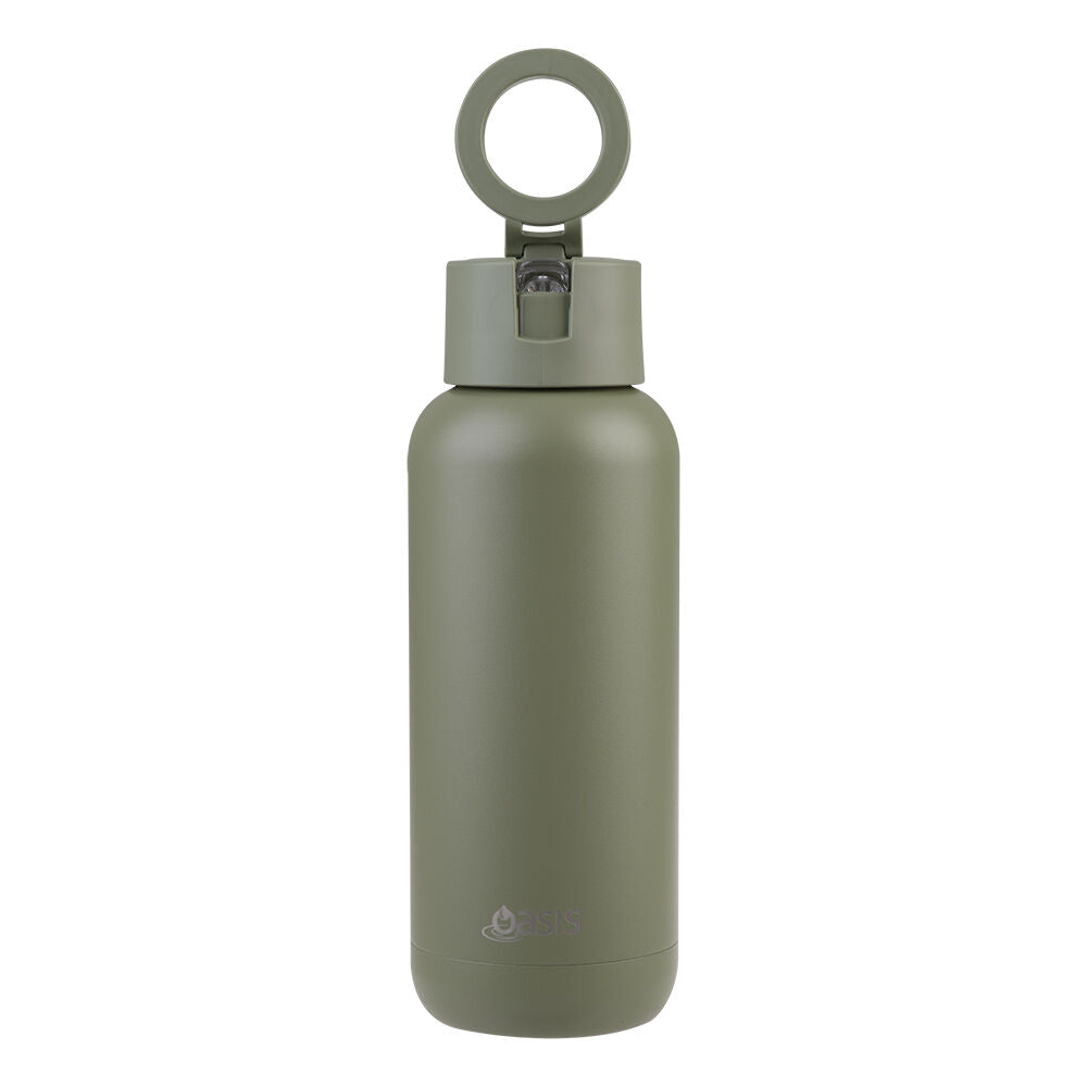 Oasis 1L Olive Mag-Grip Ceramic Stainless Steel Insulated Moda Drink Bottle — image 3