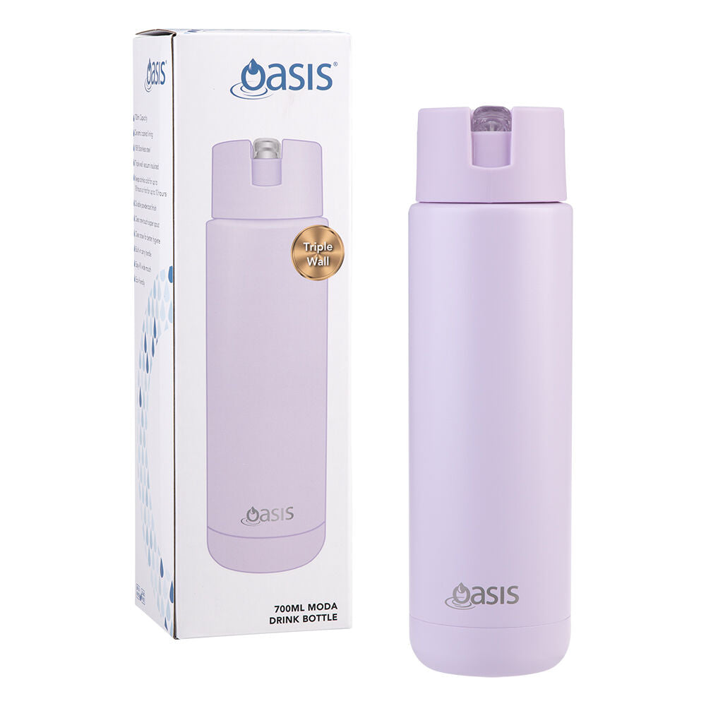 Oasis Orchid Ceramic Lined Stainless Steel Insulated Moda Drink Bottle — 700ml