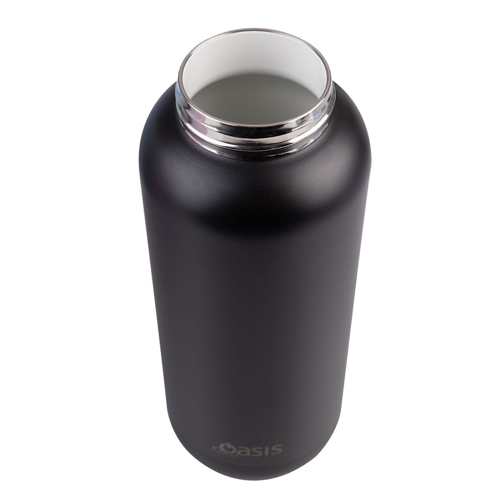 Oasis 1L Black Ceramic Lined Stainless Steel Insulated Moda Drink Bottle