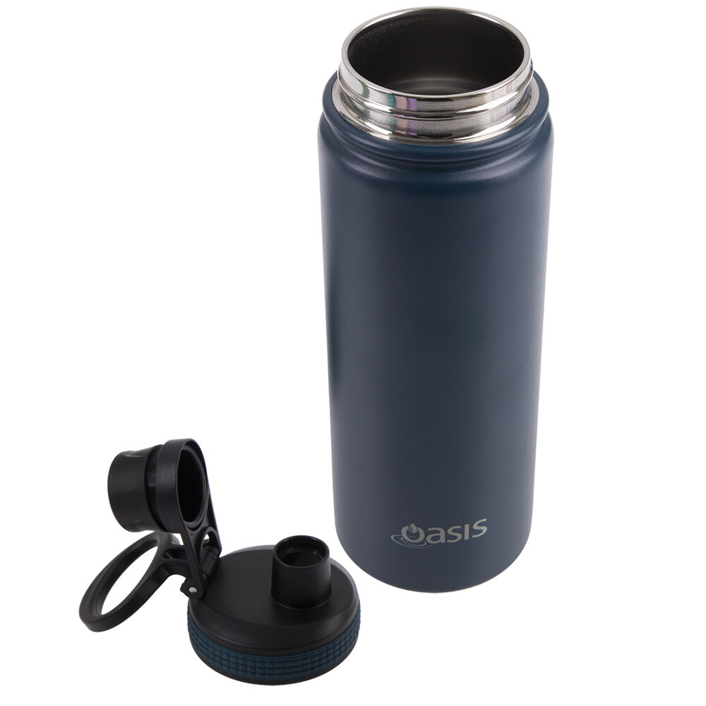 Oasis 550ml Navy Stainless Steel Insulated Challenger Sports Bottle w/Cap — image 3