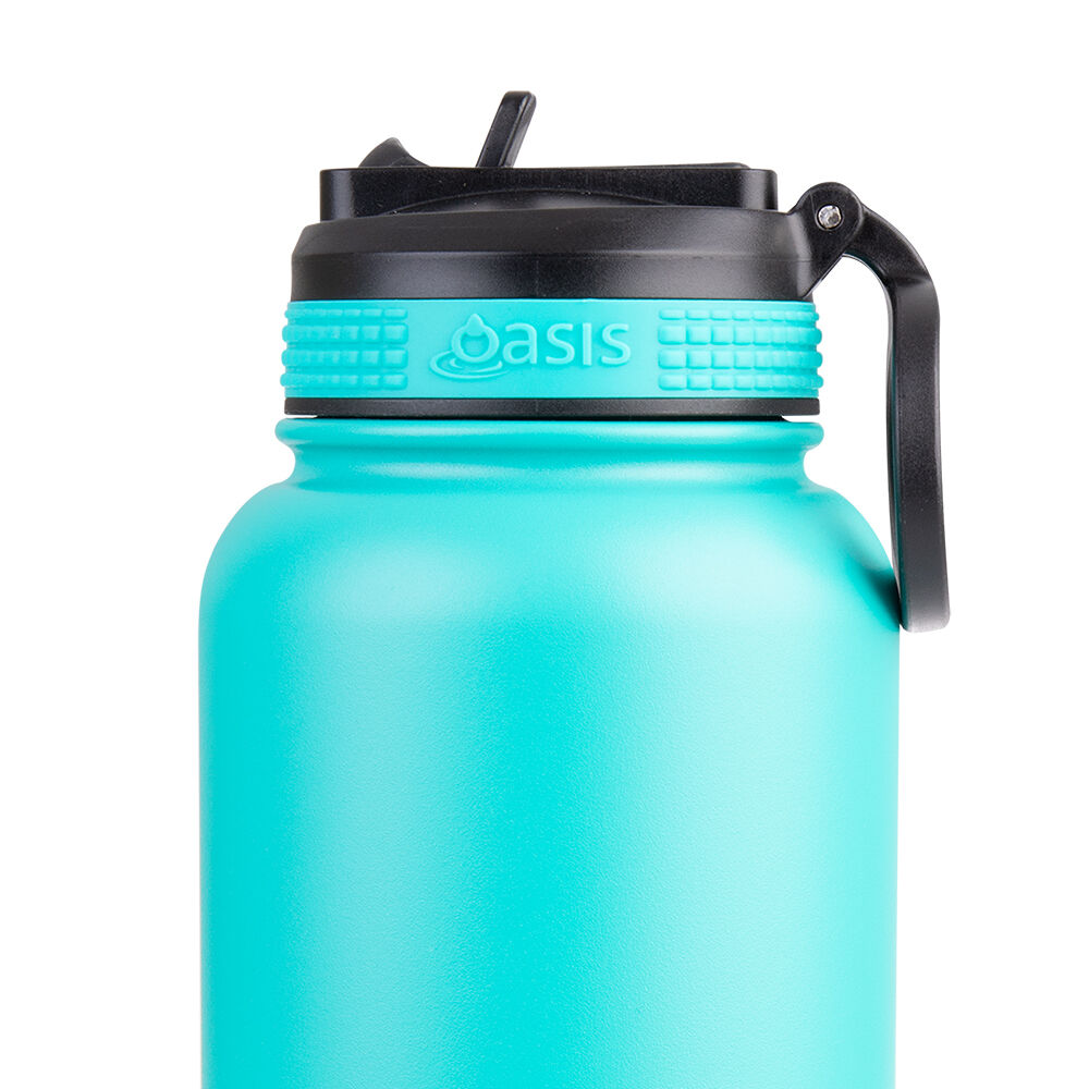 Oasis 1.1L Turquoise Stainless Steel Insulated Challenger Sports Bottle — image 6